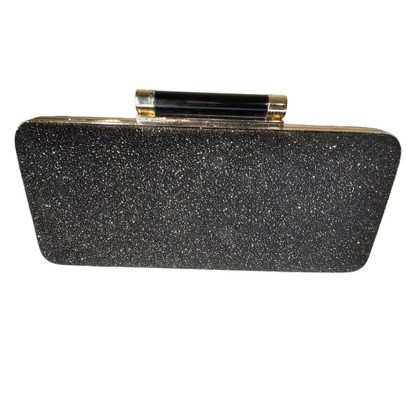 DVF Diane Von Furstenberg black clutch/crossbody sparkling - Picture 9 of 10